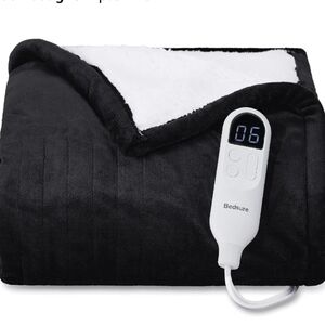 Black Heated Blanket New